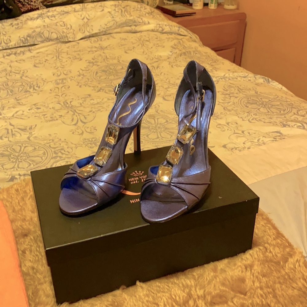 Nina True Blue Metal Peppino Sandals